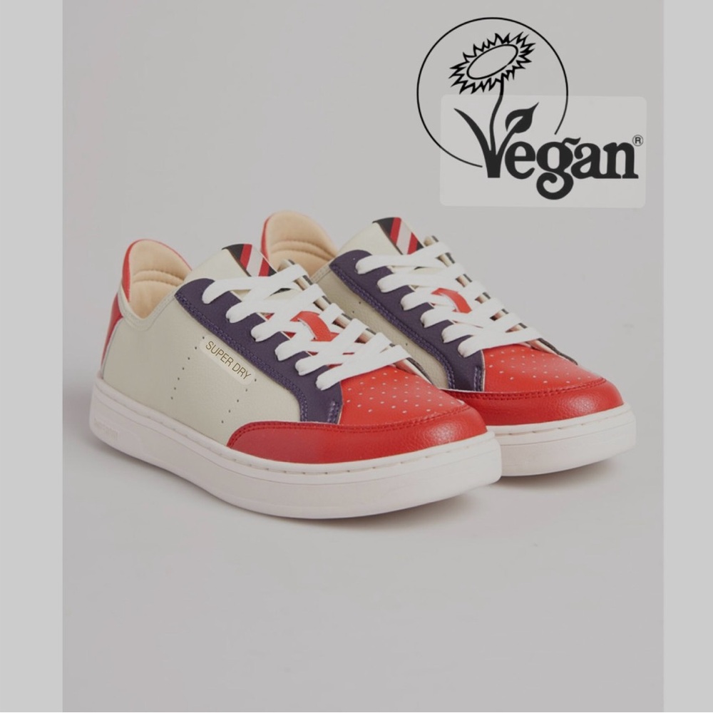 Superdry Vegan Red and Navy Sneakers